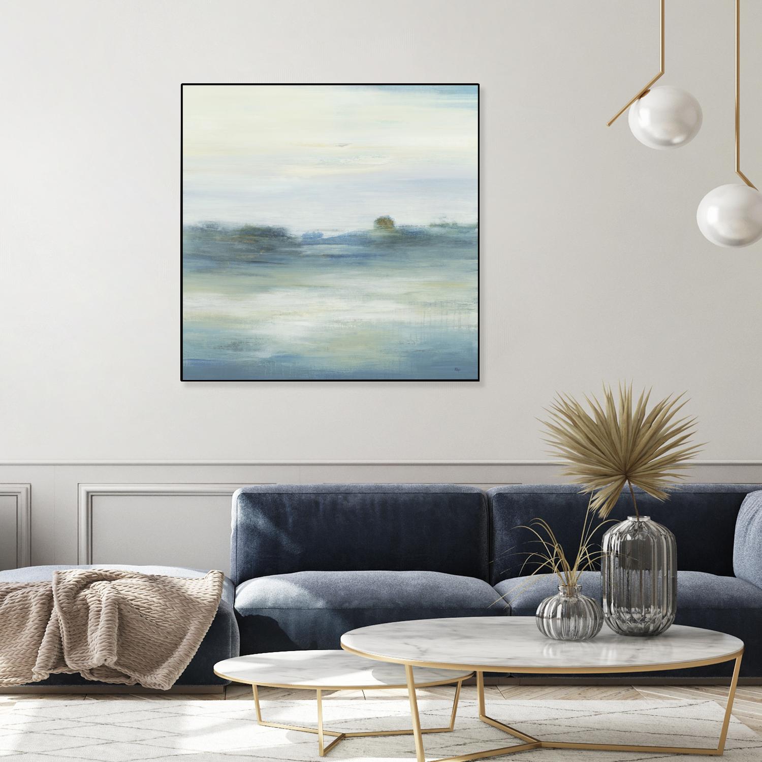 Soothing Scenery by Lisa Ridgers on GIANT ART - blues abstracted landscapes