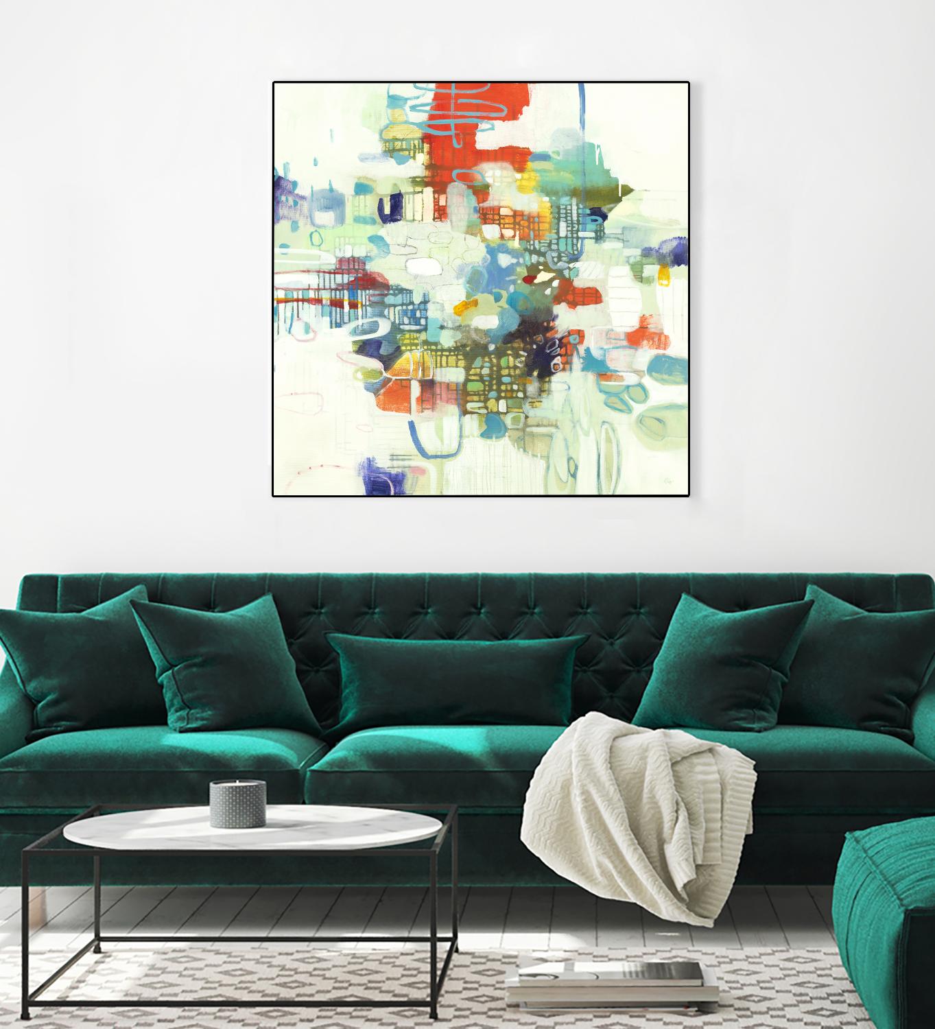 Bright Spot by Lisa Ridgers on GIANT ART - reds abstract