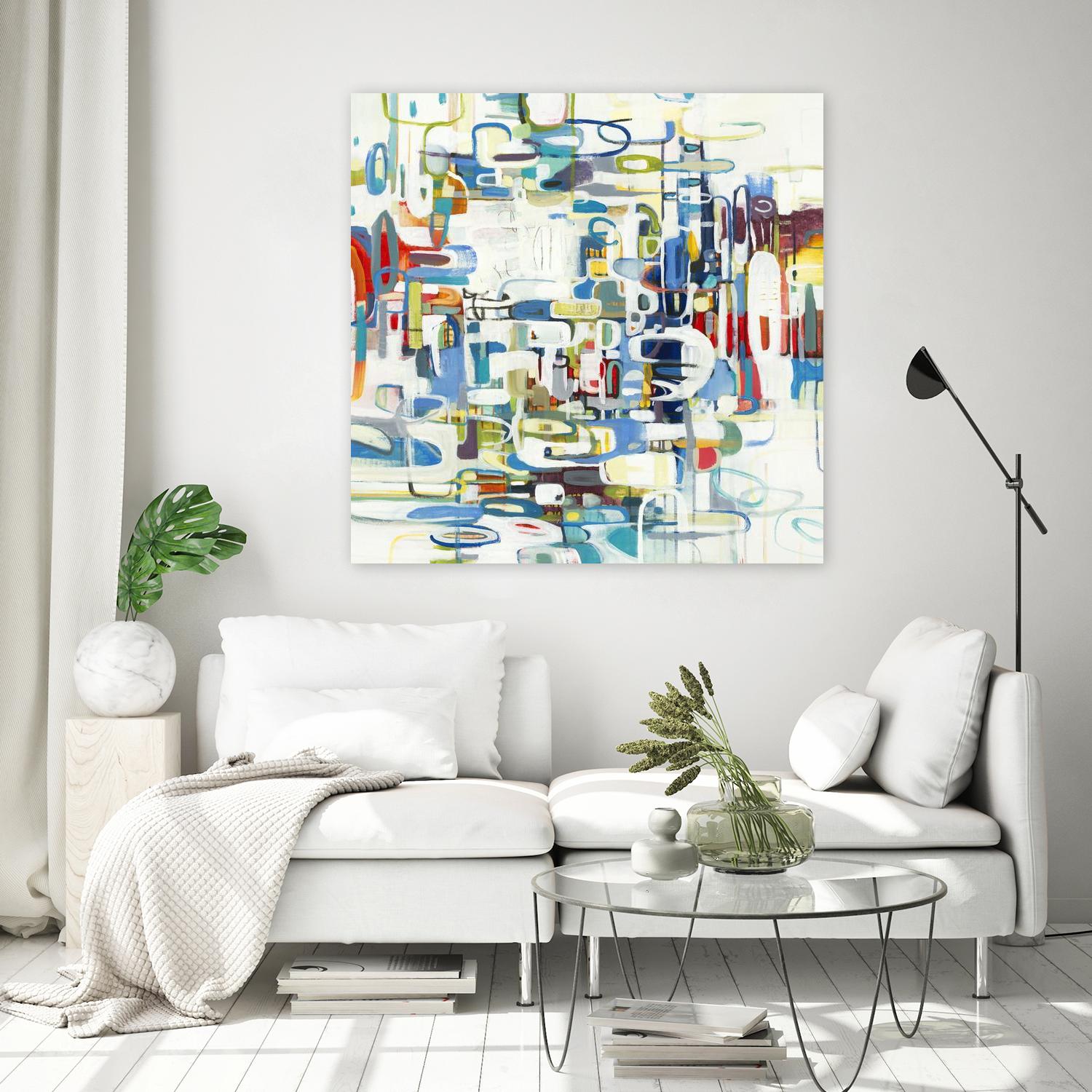 Retroactive by Lisa Ridgers on GIANT ART - blues, greens abstract