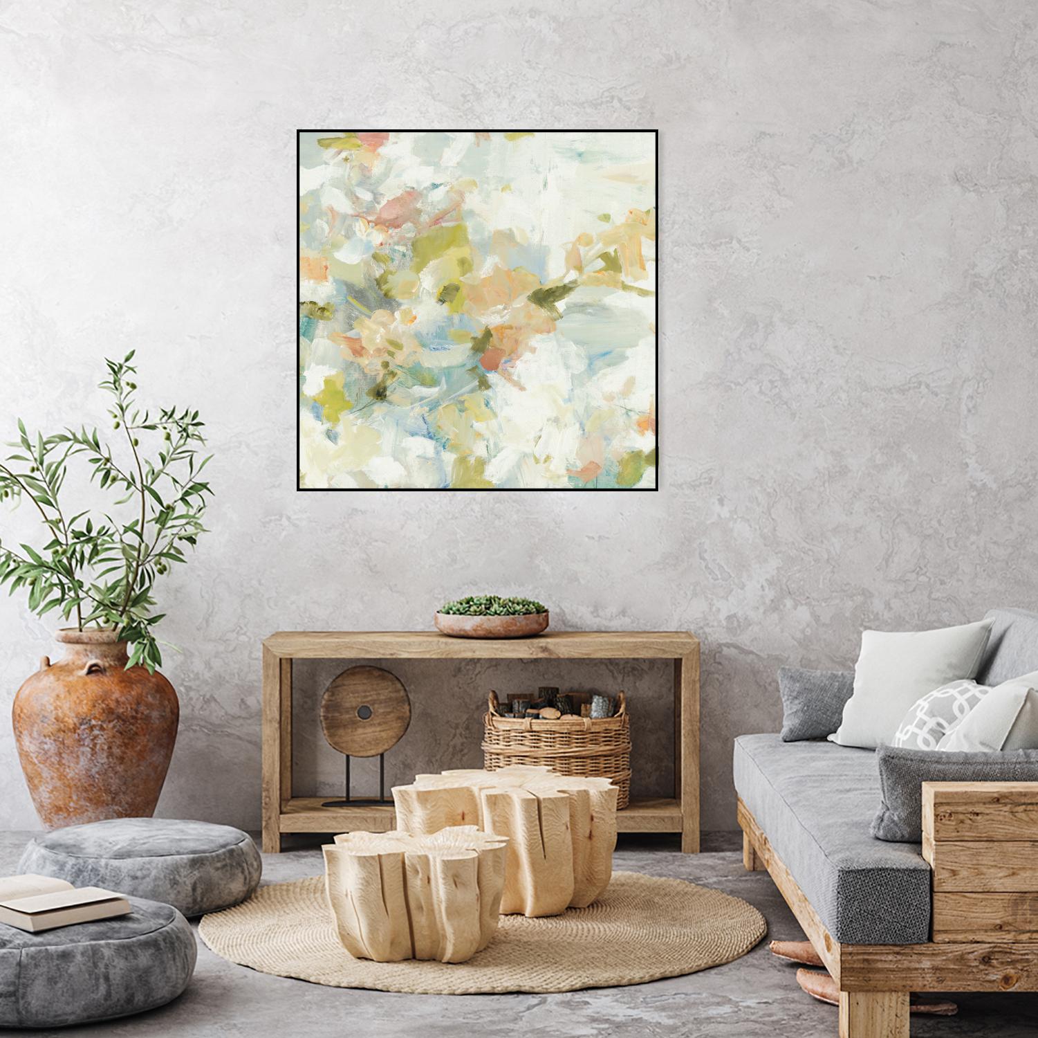 Rhythm & Flow V1 by Lisa Ridgers on GIANT ART - greens geometric shapes