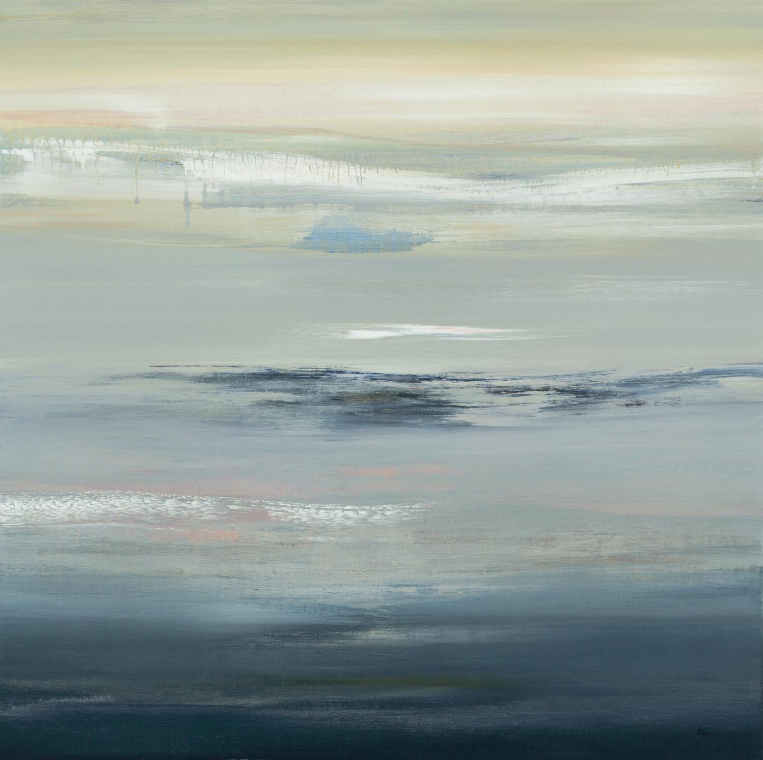 In The Calm by Lisa Ridgers on GIANT ART - grays abstract landscape abstract landscapes