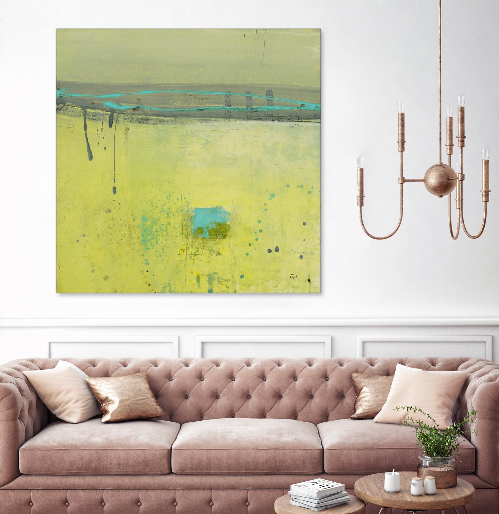 Fresh Dimensions by Lisa Ridgers on GIANT ART - turquoise abstract