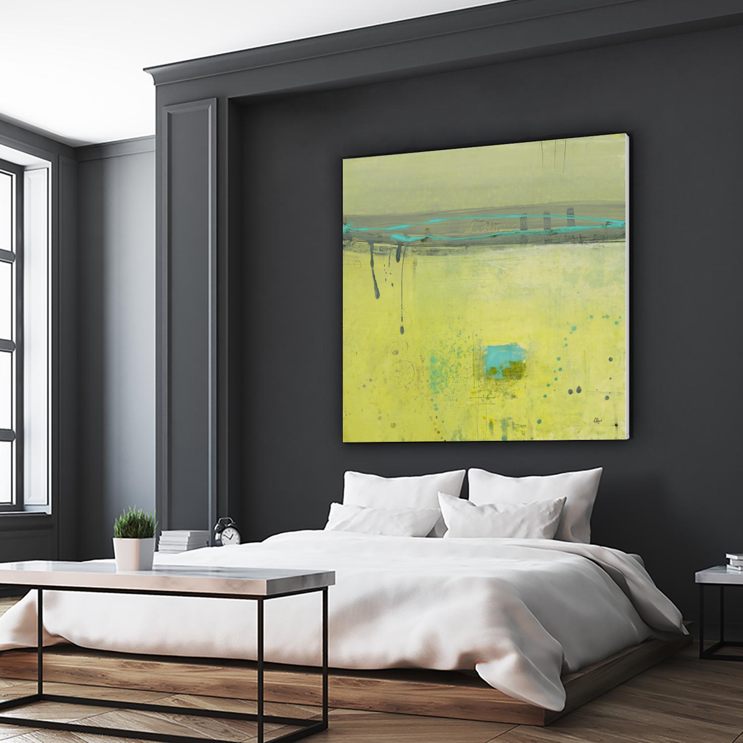 Fresh Dimensions by Lisa Ridgers on GIANT ART - turquoise abstract