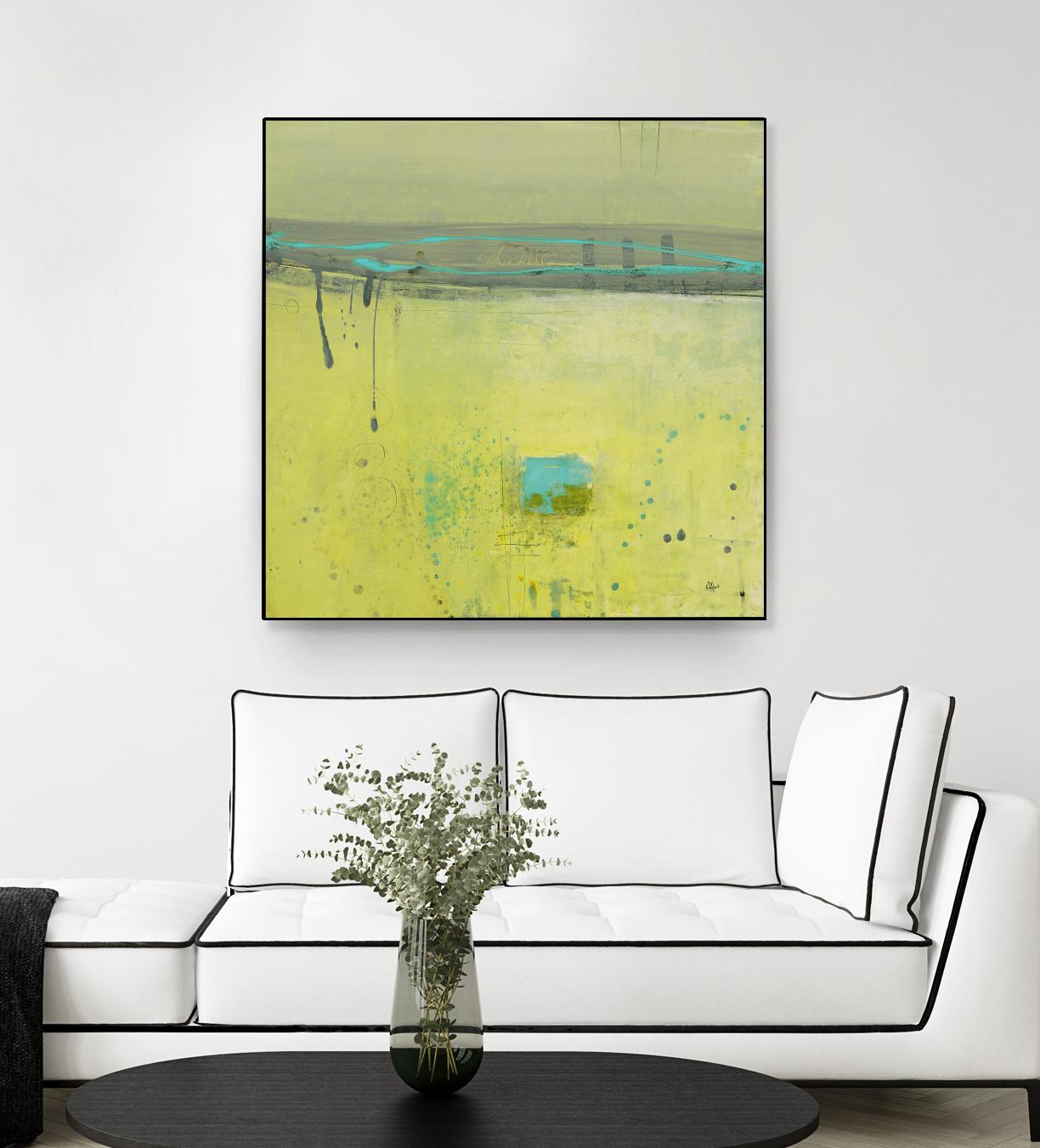 Fresh Dimensions by Lisa Ridgers on GIANT ART - turquoise abstract