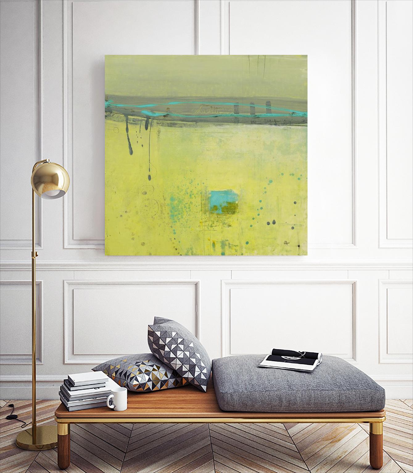 Fresh Dimensions by Lisa Ridgers on GIANT ART - turquoise abstract