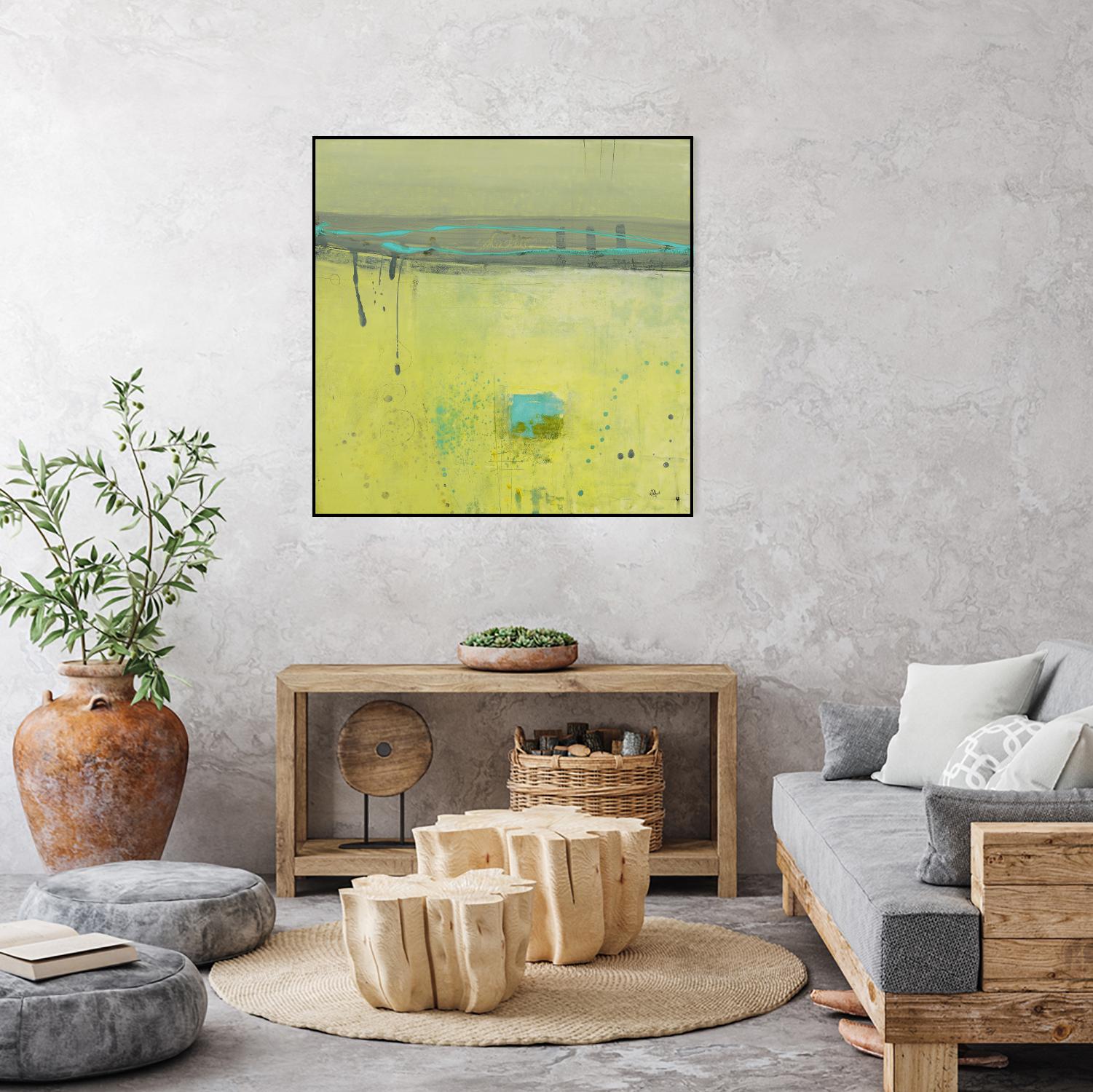 Fresh Dimensions by Lisa Ridgers on GIANT ART - turquoise abstract