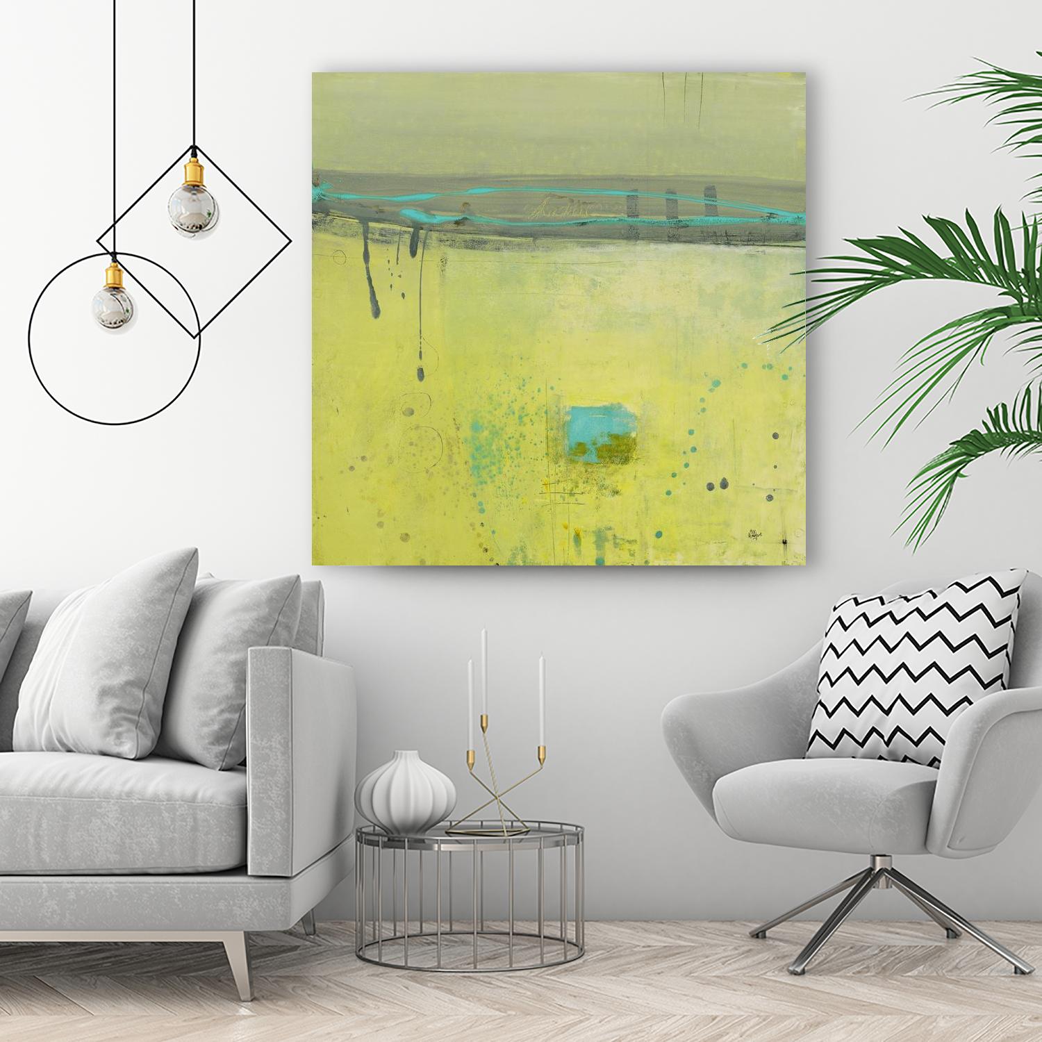 Fresh Dimensions by Lisa Ridgers on GIANT ART - turquoise abstract