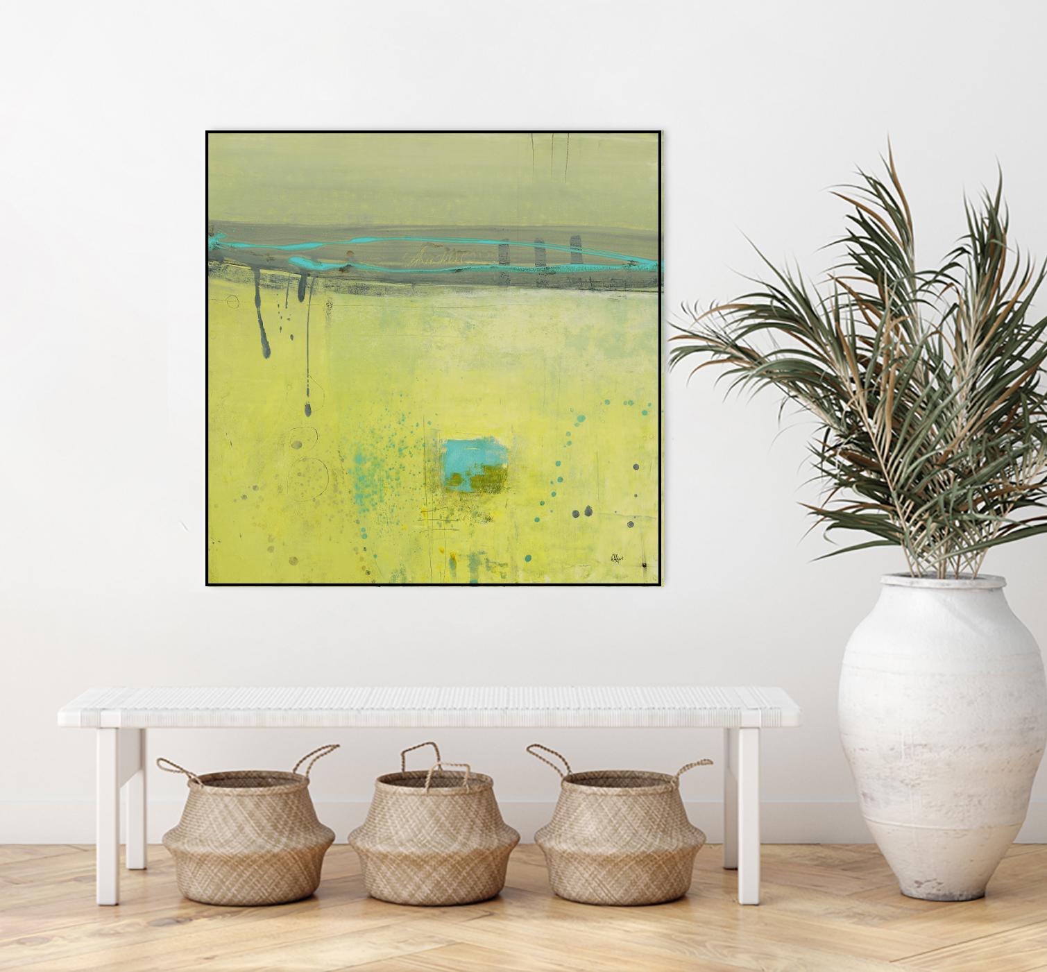 Fresh Dimensions by Lisa Ridgers on GIANT ART - turquoise abstract