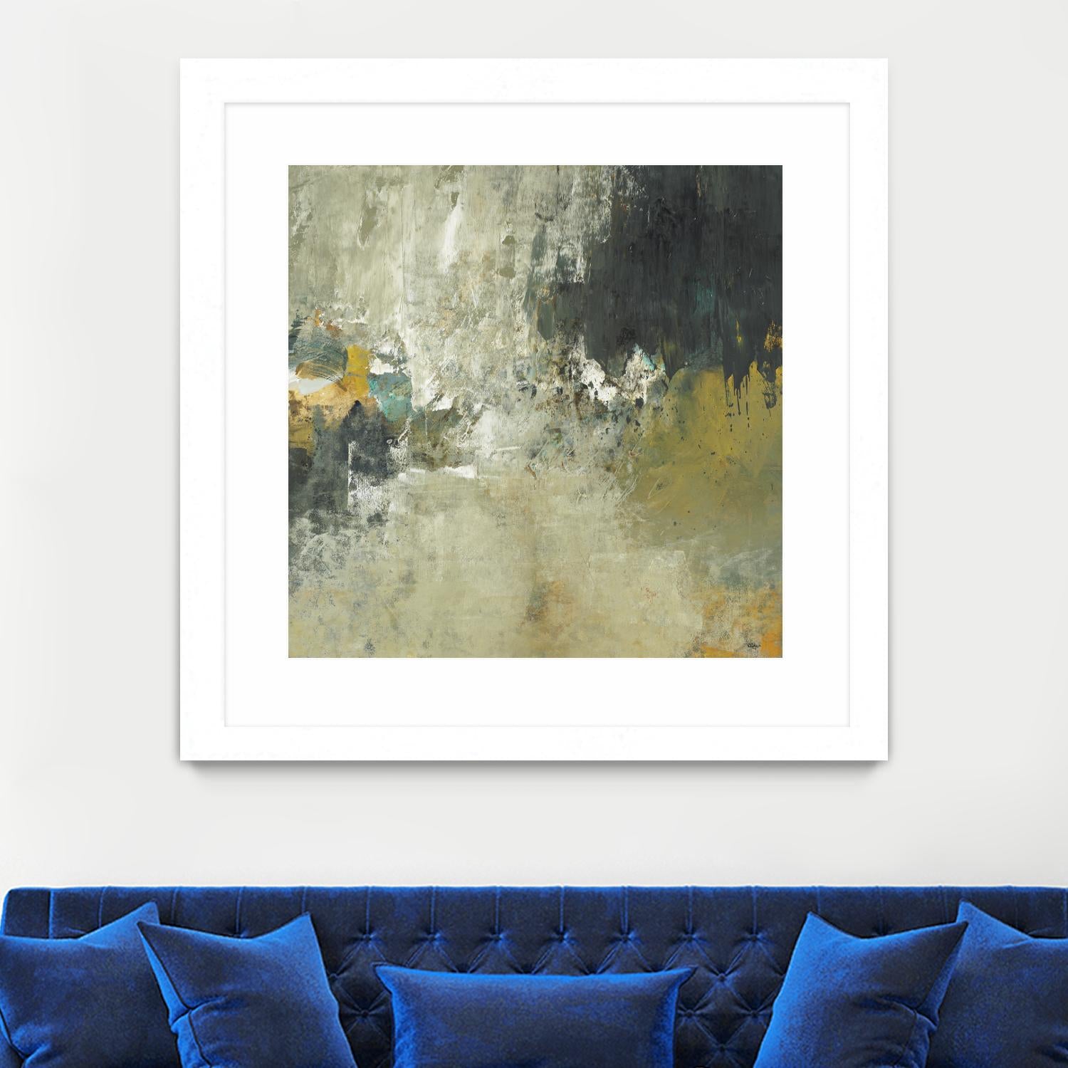 Freestyle by Lisa Ridgers on GIANT ART - beige abstract