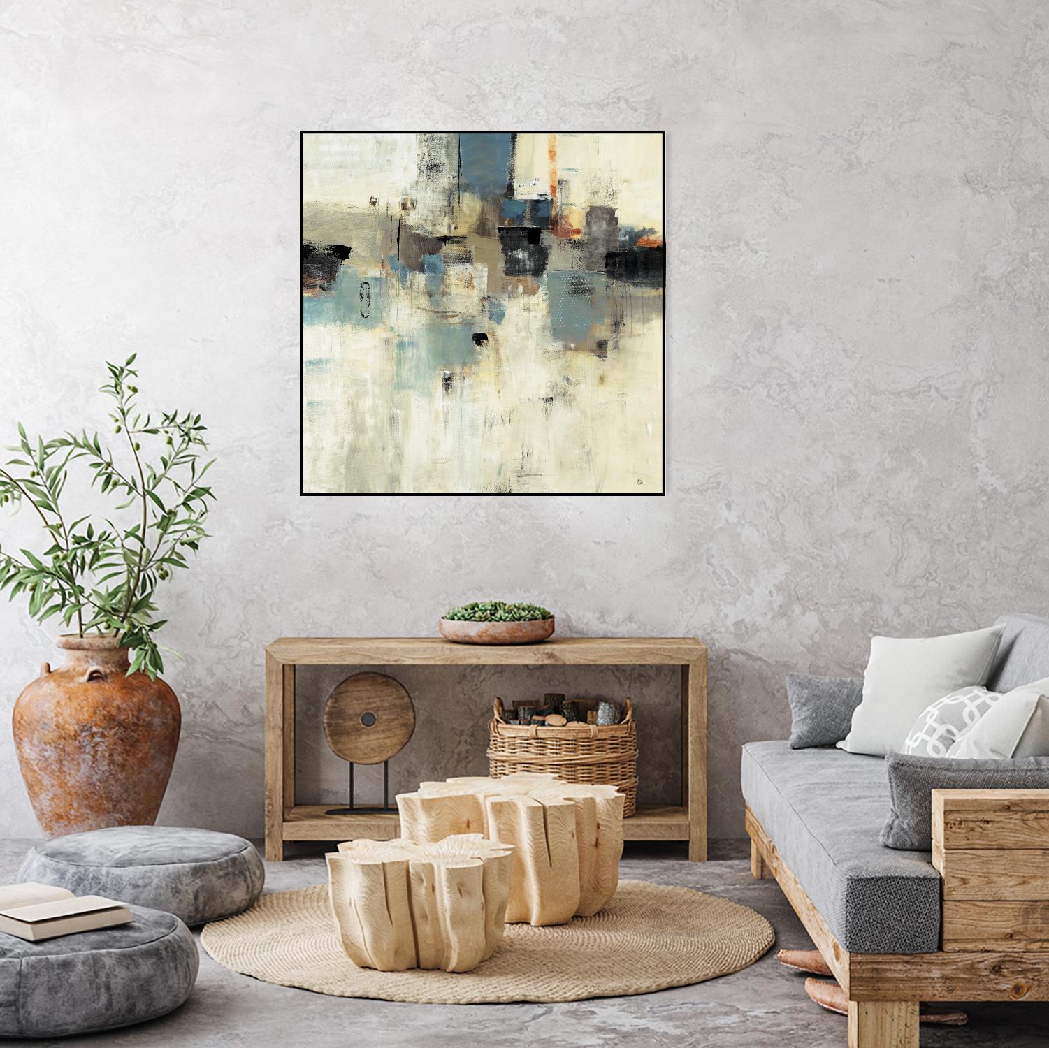 Let's Go II by Lisa Ridgers on GIANT ART - beige abstract