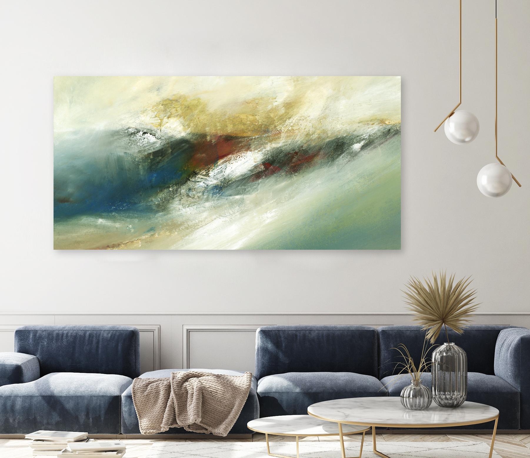 Rugged Scape by Lisa Ridgers on GIANT ART - beige abstract