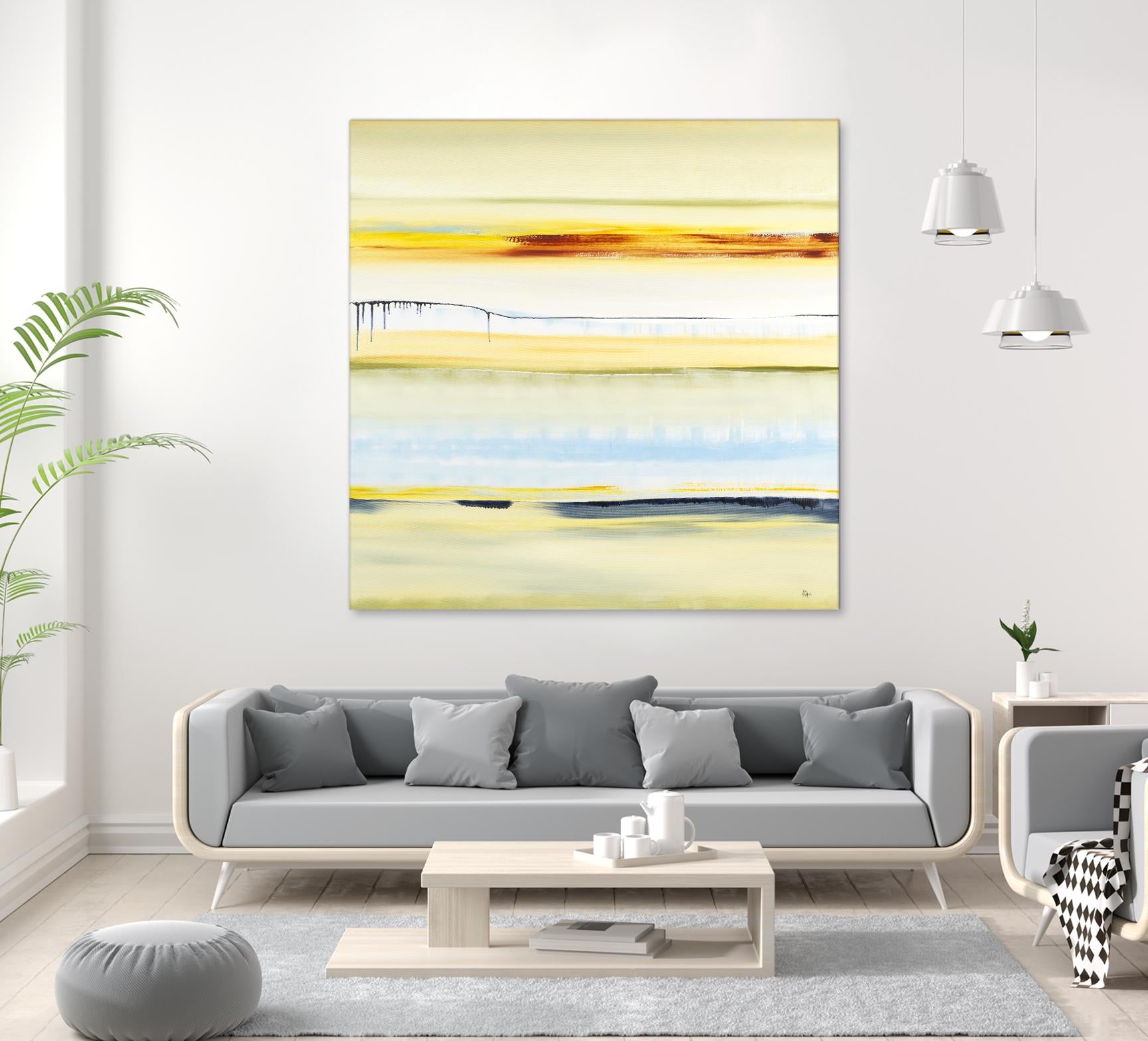 Beach Day by Lisa Ridgers on GIANT ART - blue abstract