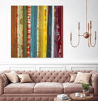 Bold Lanes by Lisa Ridgers on GIANT ART - yellow abstract