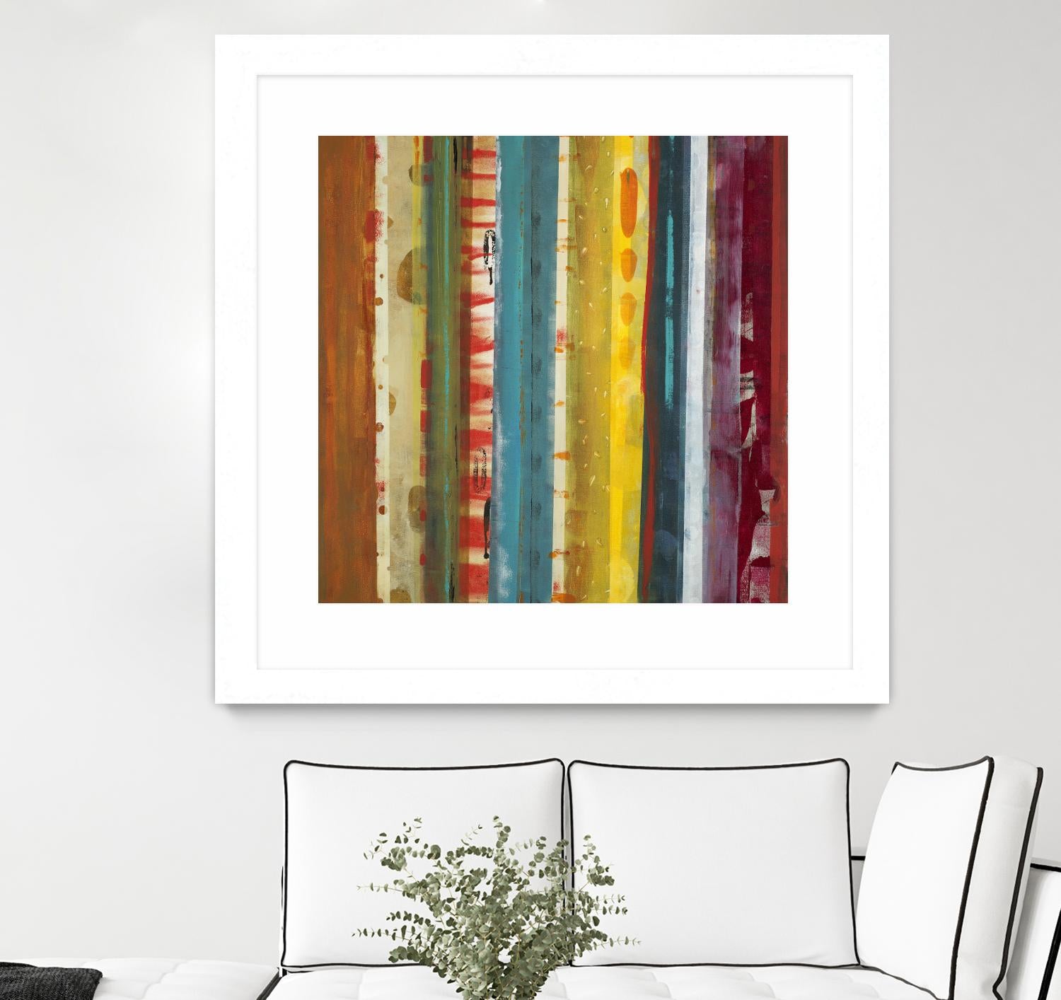 Bold Lanes by Lisa Ridgers on GIANT ART - yellow abstract