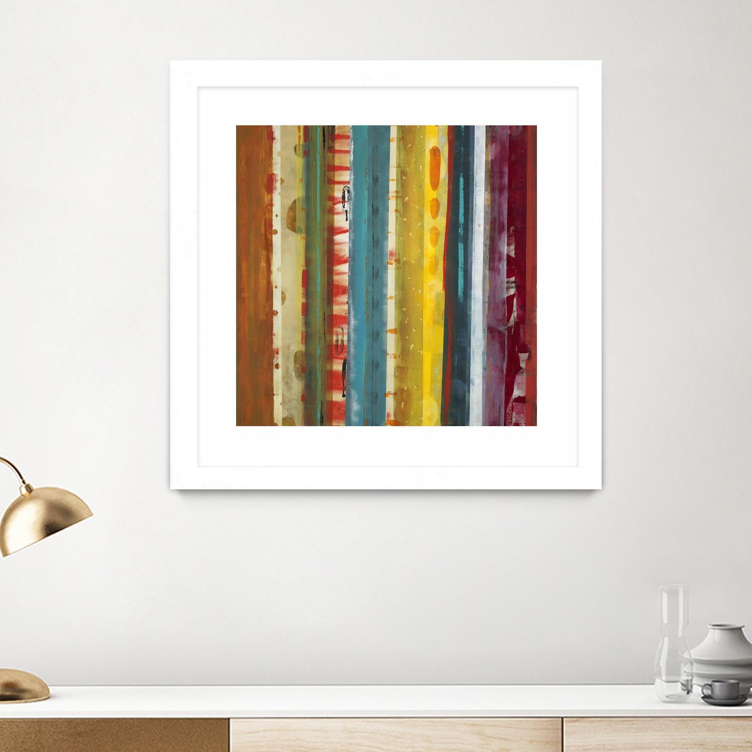 Bold Lanes by Lisa Ridgers on GIANT ART - yellow abstract