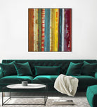 Bold Lanes by Lisa Ridgers on GIANT ART - yellow abstract