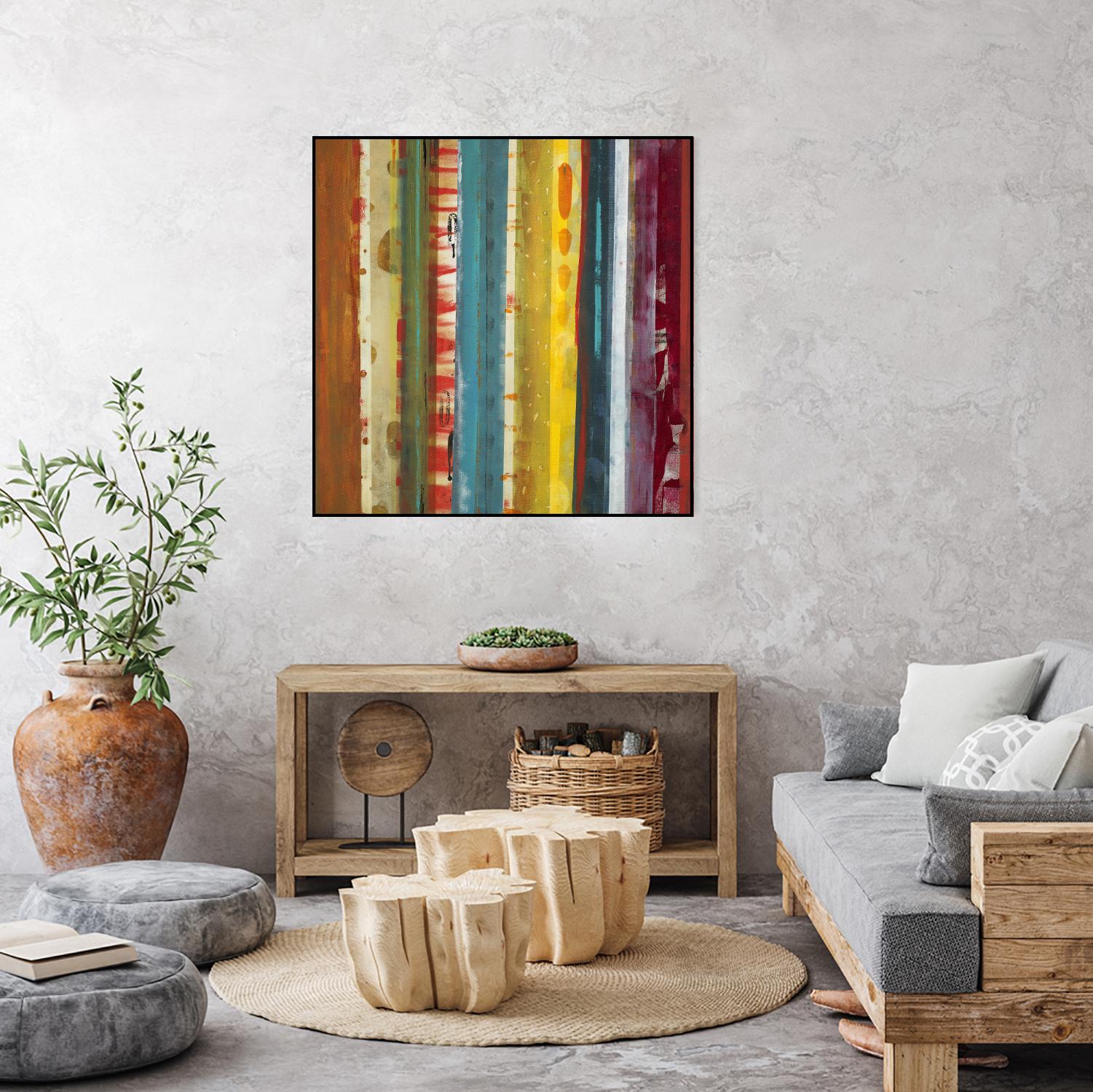 Bold Lanes by Lisa Ridgers on GIANT ART - yellow abstract