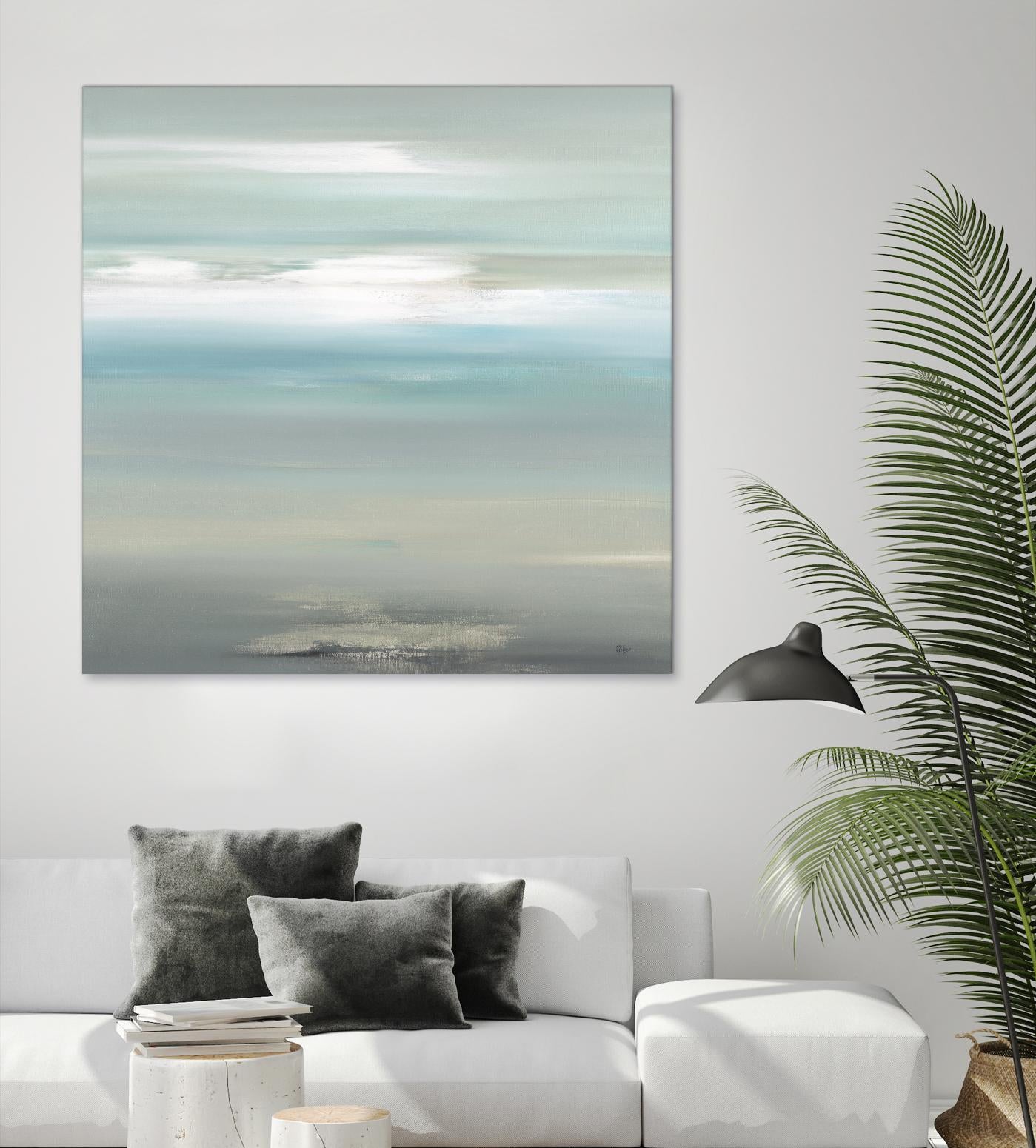 A Day By The Water by Lisa Ridgers on GIANT ART - grey abstract