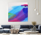 Spiritual Journey I by Linda Stelling on GIANT ART - blues, purples fluid abstracts