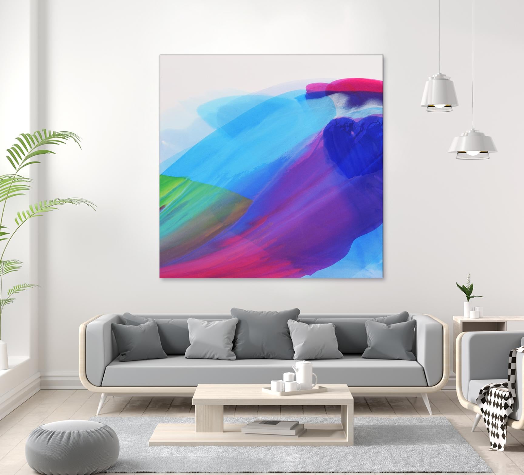Spiritual Journey I by Linda Stelling on GIANT ART - blues, purples fluid abstracts