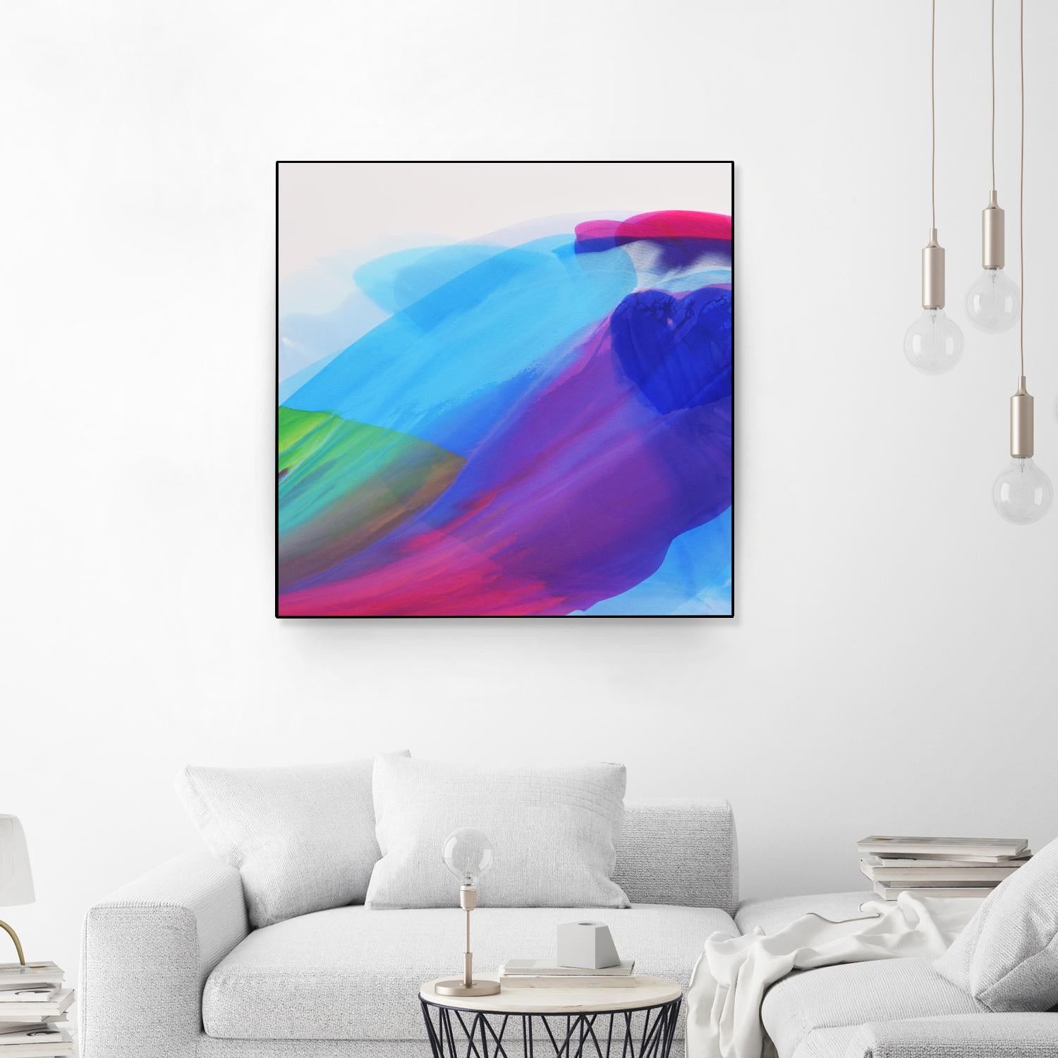 Spiritual Journey I by Linda Stelling on GIANT ART - blues, purples fluid abstracts