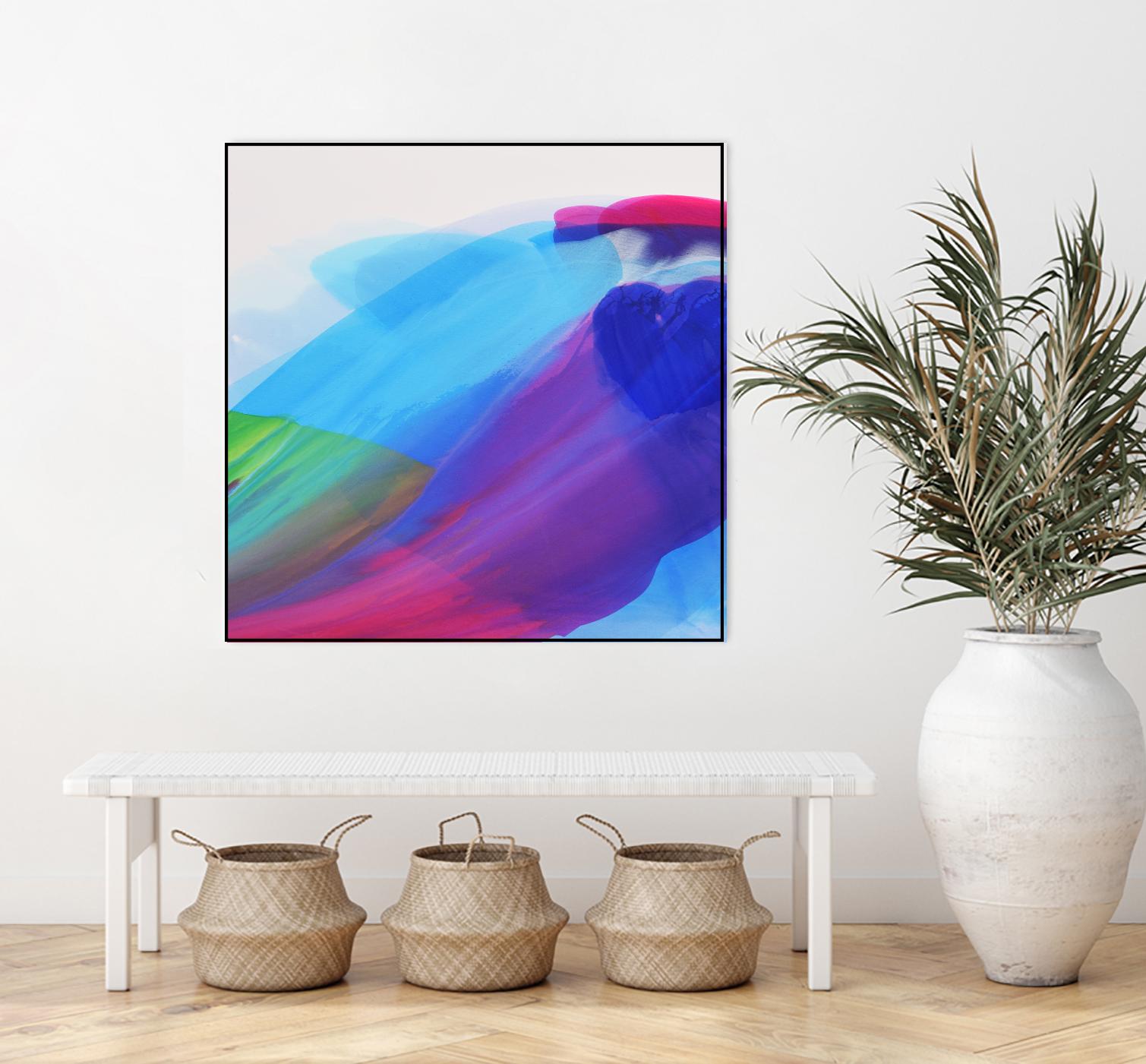 Spiritual Journey I by Linda Stelling on GIANT ART - blues, purples fluid abstracts