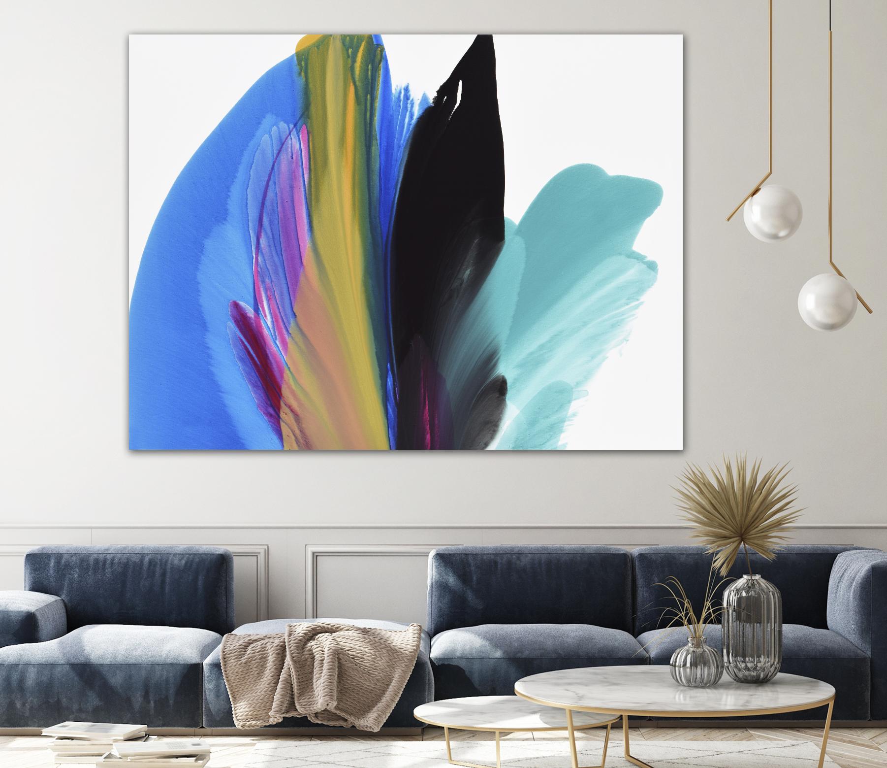 Infusion by Linda Stelling on GIANT ART - blues fluid abstracts