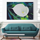 CALLA LILY by LINDA STELLING on GIANT ART - blue floral tropical floral