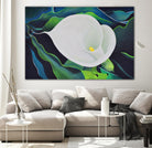 CALLA LILY by LINDA STELLING on GIANT ART - blue floral tropical floral