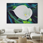 CALLA LILY by LINDA STELLING on GIANT ART - blue floral tropical floral