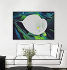 CALLA LILY by LINDA STELLING on GIANT ART - blue floral tropical floral