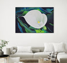 CALLA LILY by LINDA STELLING on GIANT ART - blue floral tropical floral