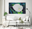 CALLA LILY by LINDA STELLING on GIANT ART - blue floral tropical floral