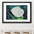 CALLA LILY by LINDA STELLING on GIANT ART - blue floral tropical floral