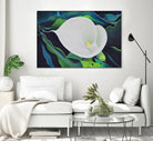 CALLA LILY by LINDA STELLING on GIANT ART - blue floral tropical floral