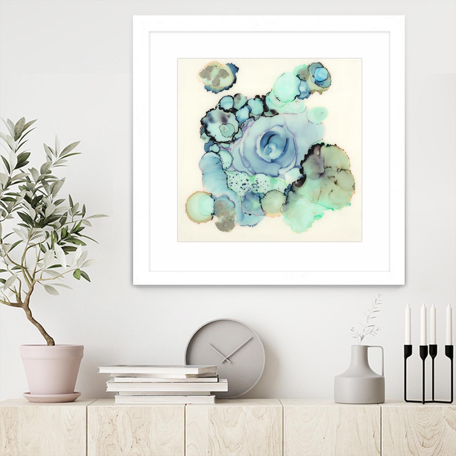 Blue Rose by Laura VanHorne on GIANT ART - blue contemporary