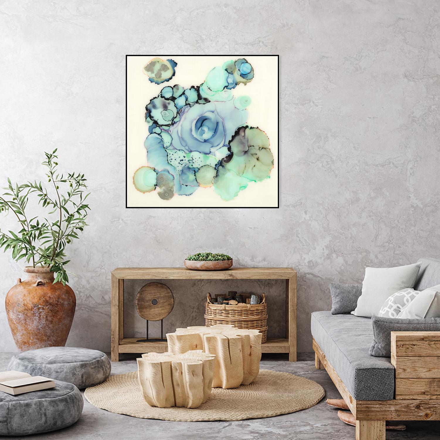 Blue Rose by Laura VanHorne on GIANT ART - blue contemporary