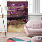Fuschia on Fire by Laura VanHorne on GIANT ART - beige abstract