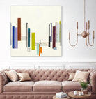 Love You To The Moon by Laura Van Horne on GIANT ART - whites & creams geometric shapes