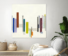 Love You To The Moon by Laura Van Horne on GIANT ART - whites & creams geometric shapes