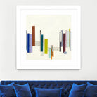 Love You To The Moon by Laura Van Horne on GIANT ART - whites & creams geometric shapes