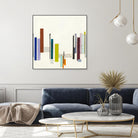 Love You To The Moon by Laura Van Horne on GIANT ART - whites & creams geometric shapes