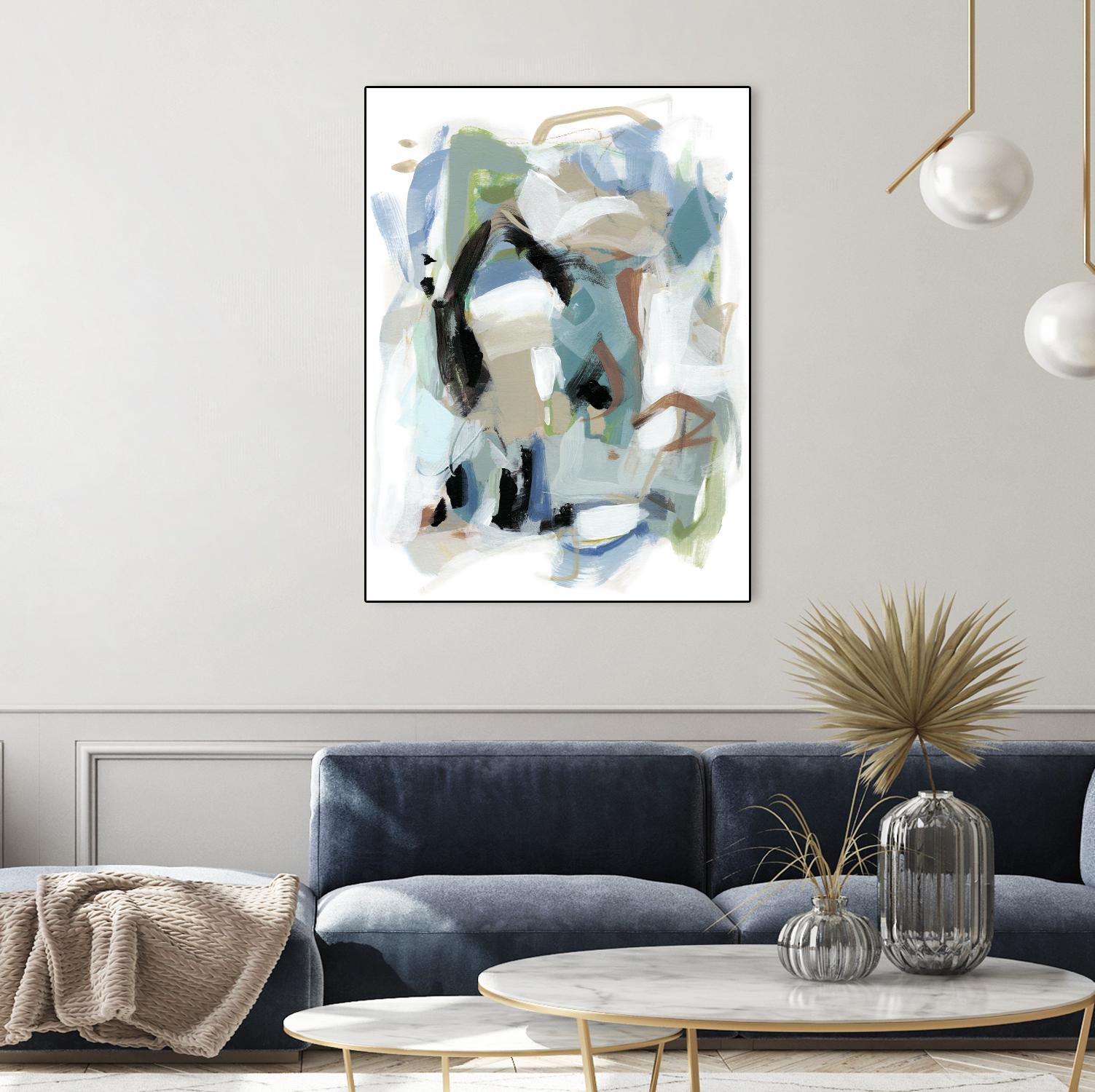 Fall III by Christina Long on GIANT ART - blue abstract