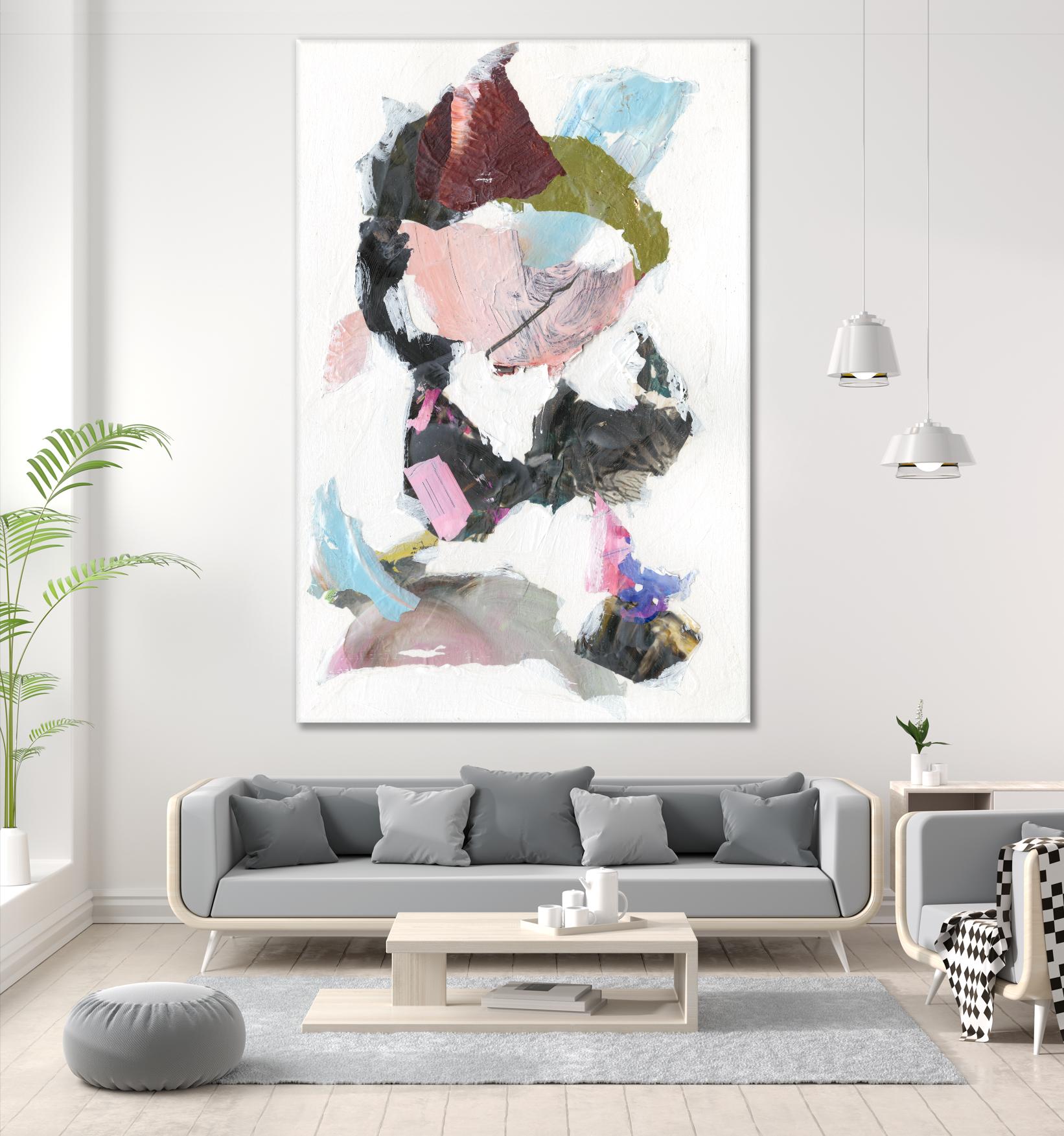 Sonata I by Jodi Fuchs on GIANT ART - pink abstract