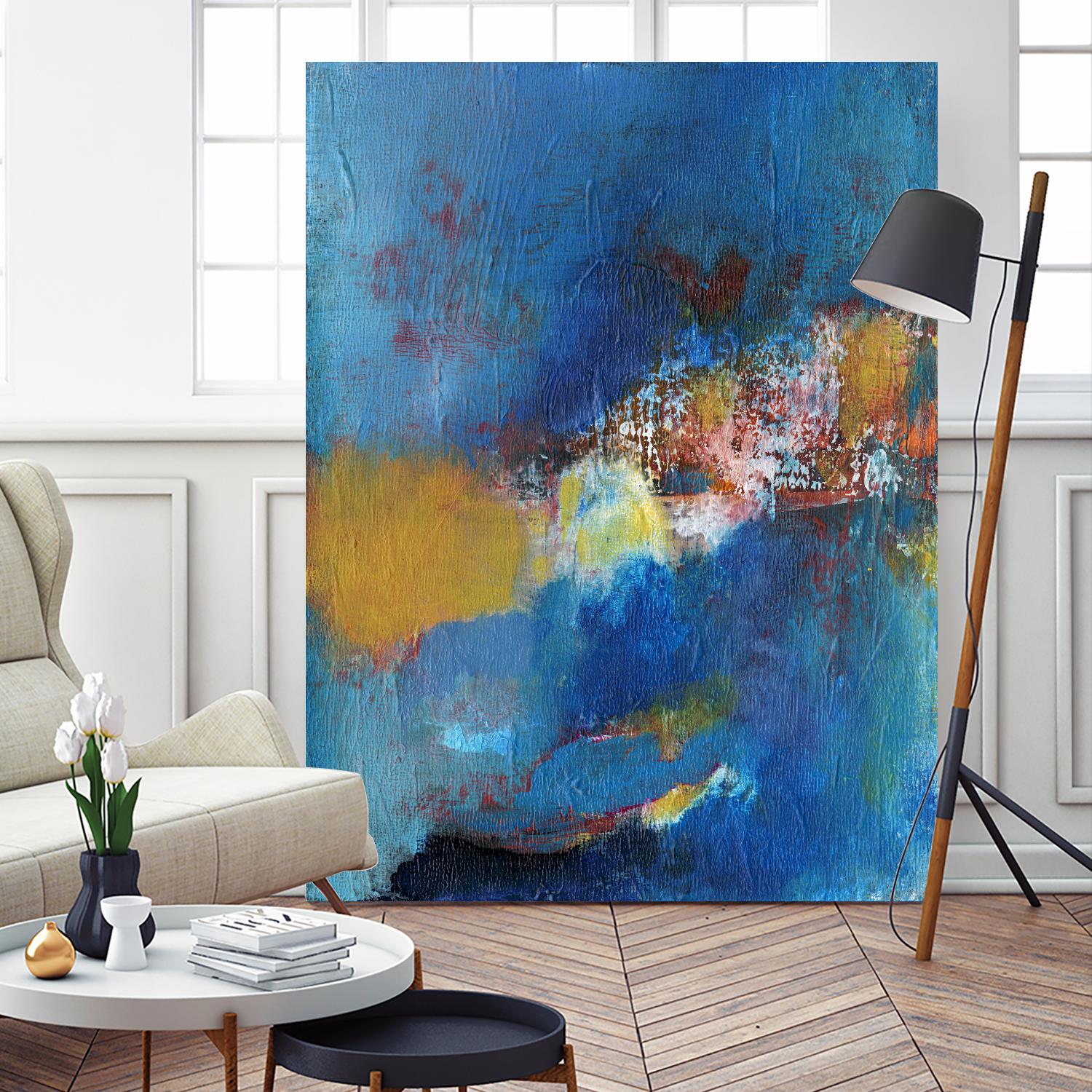 Rhapsody in Blue I by Jodi Fuchs on GIANT ART - blue abstract