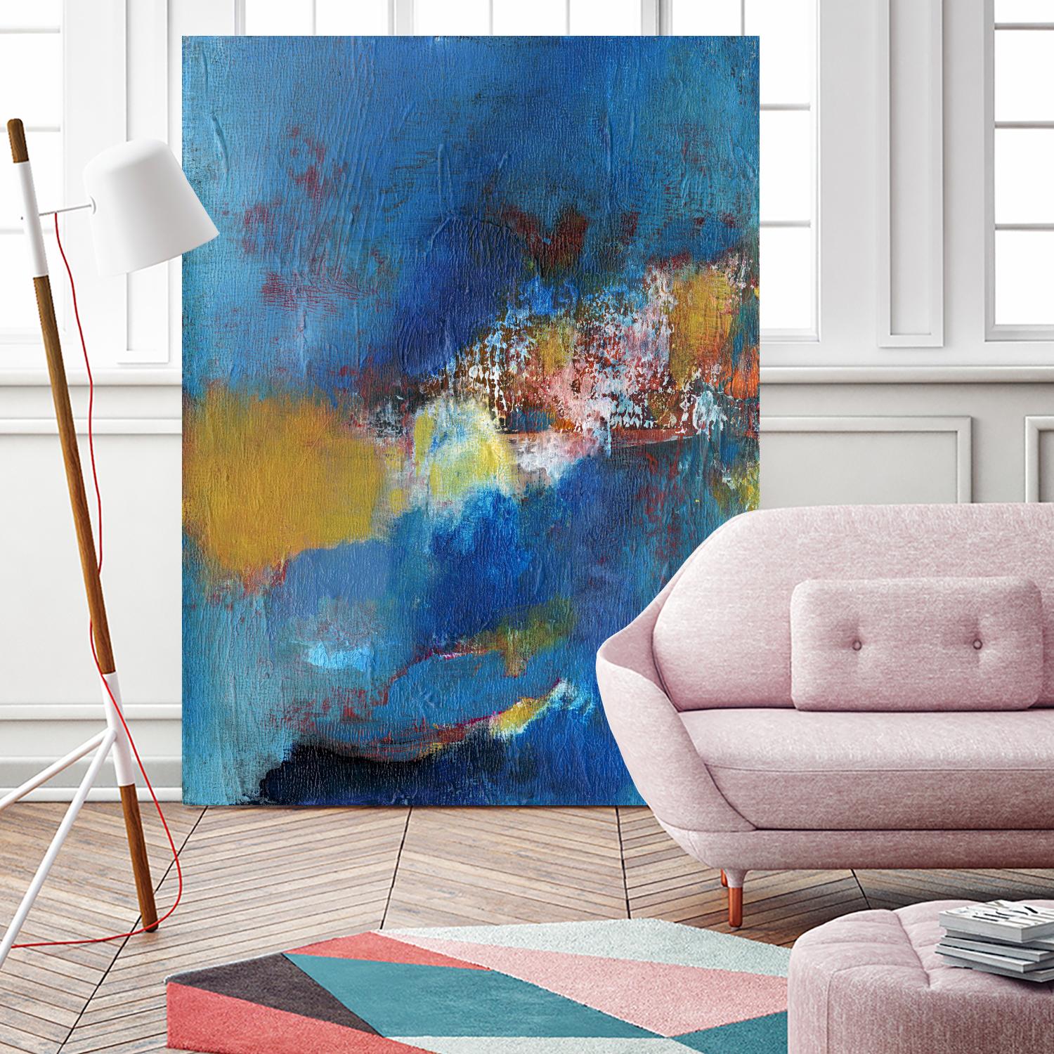 Rhapsody in Blue I by Jodi Fuchs on GIANT ART - blue abstract