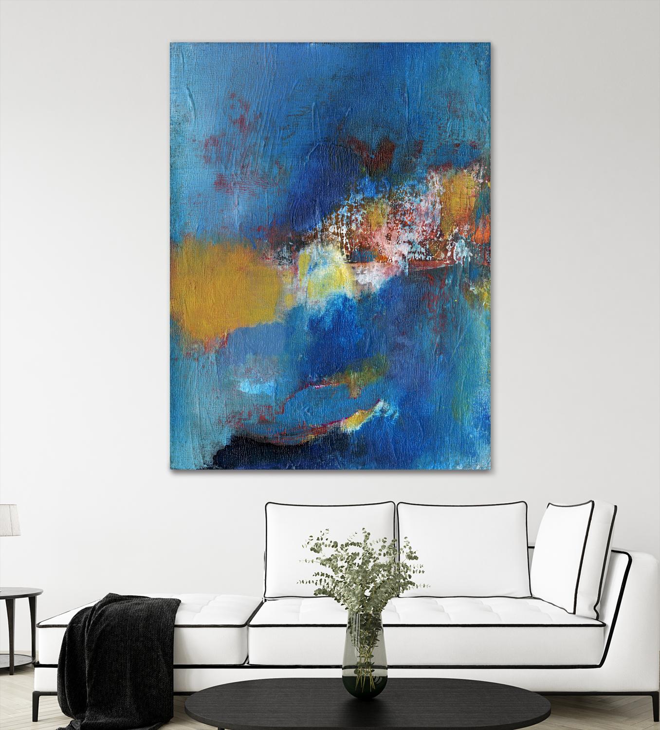 Rhapsody in Blue I by Jodi Fuchs on GIANT ART - blue abstract