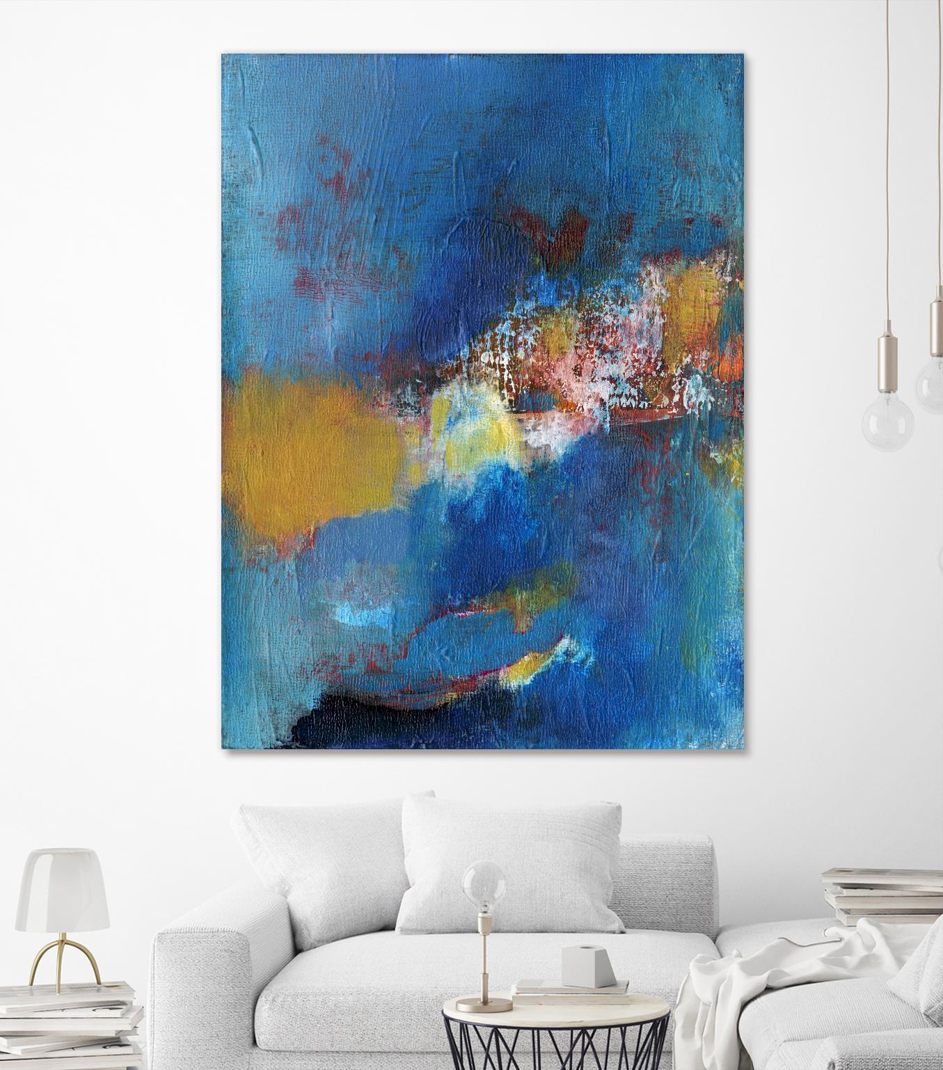 Rhapsody in Blue I by Jodi Fuchs on GIANT ART - blue abstract