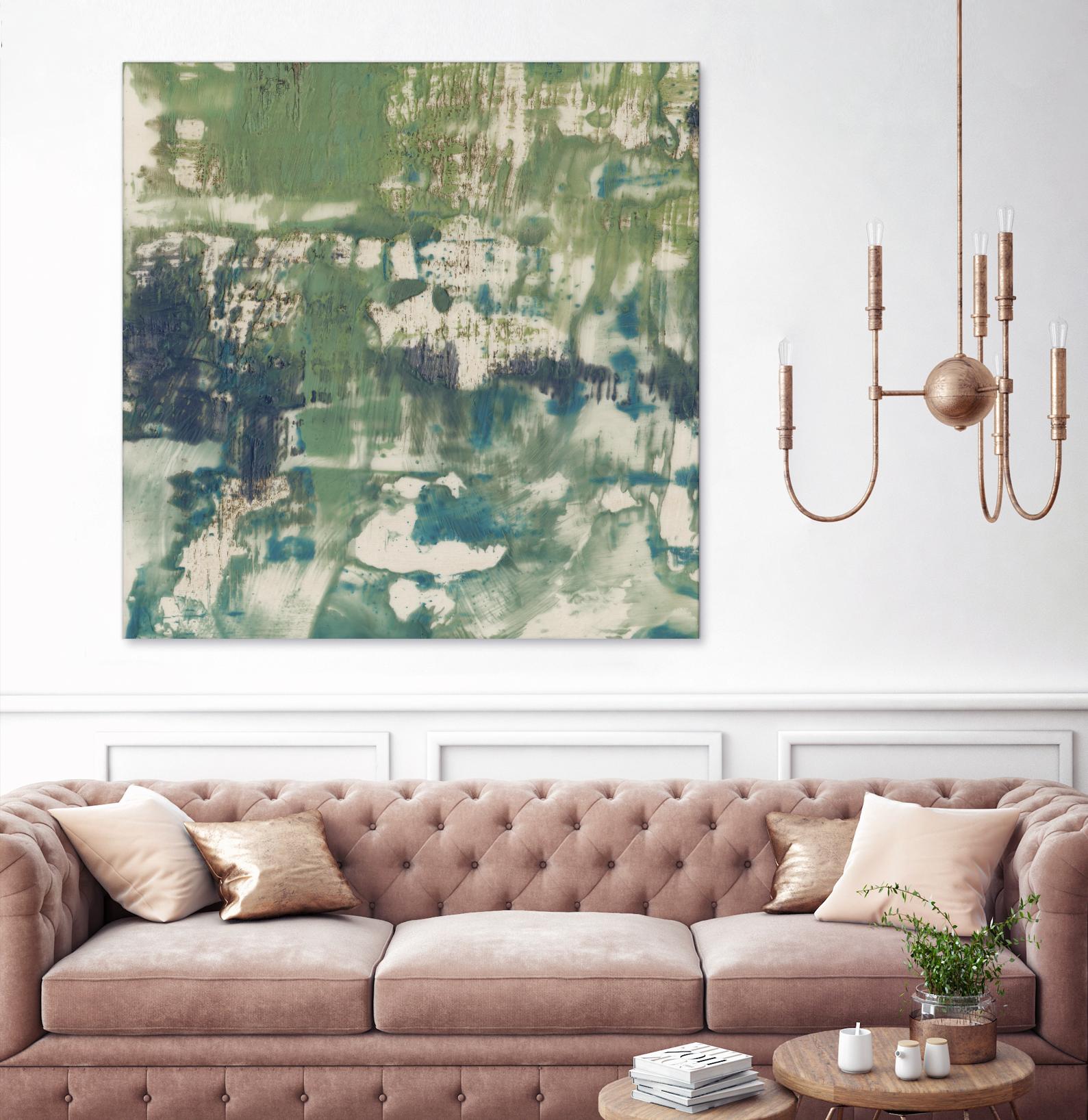 Obscured Horizon I by Jennifer Goldberger on GIANT ART - green abstract