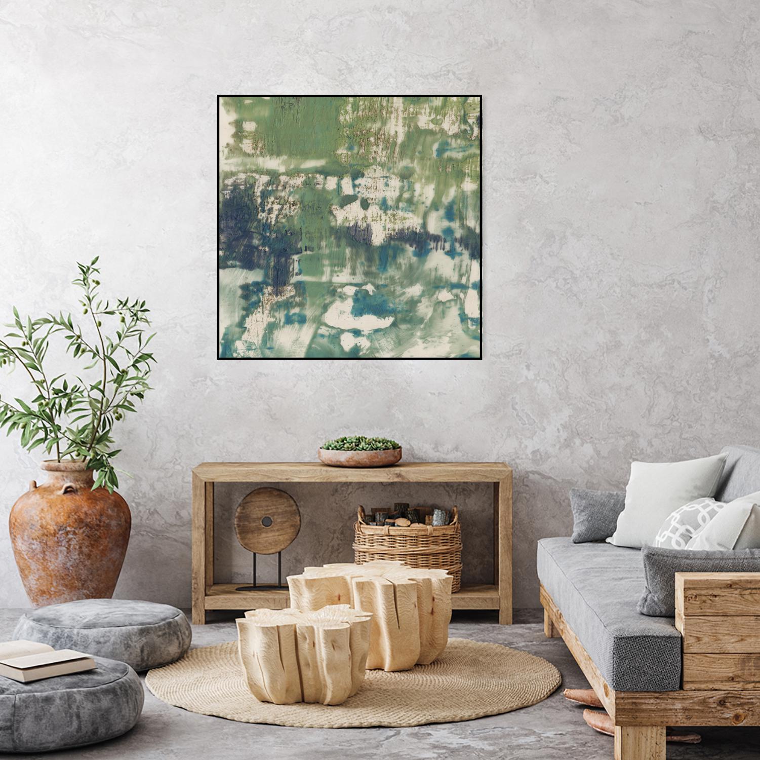 Obscured Horizon I by Jennifer Goldberger on GIANT ART - green abstract